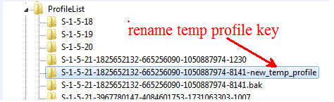 windows7 temp profile issue rename temp profile key
