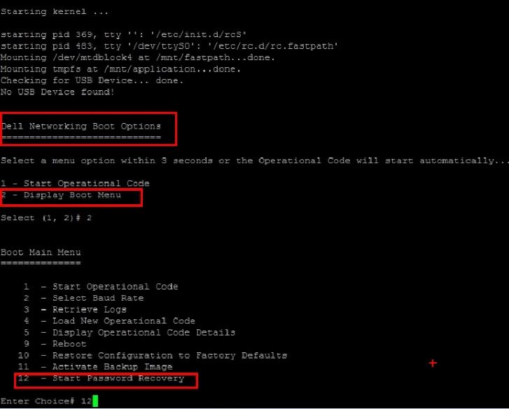 Reset Enable password on Dell Networking N 3000 series Switch The