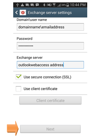 exchange server settings1-microsoft exchange active sync